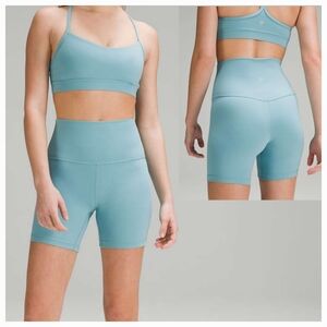 Lululemon High-Rise Yoga Short Teal Utility Blue Size 12